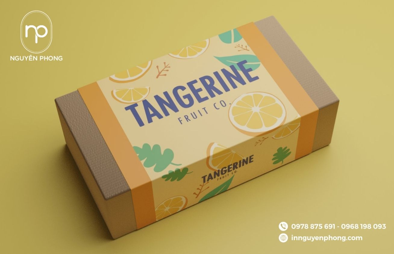 Thùng carton đựng quýt in logo